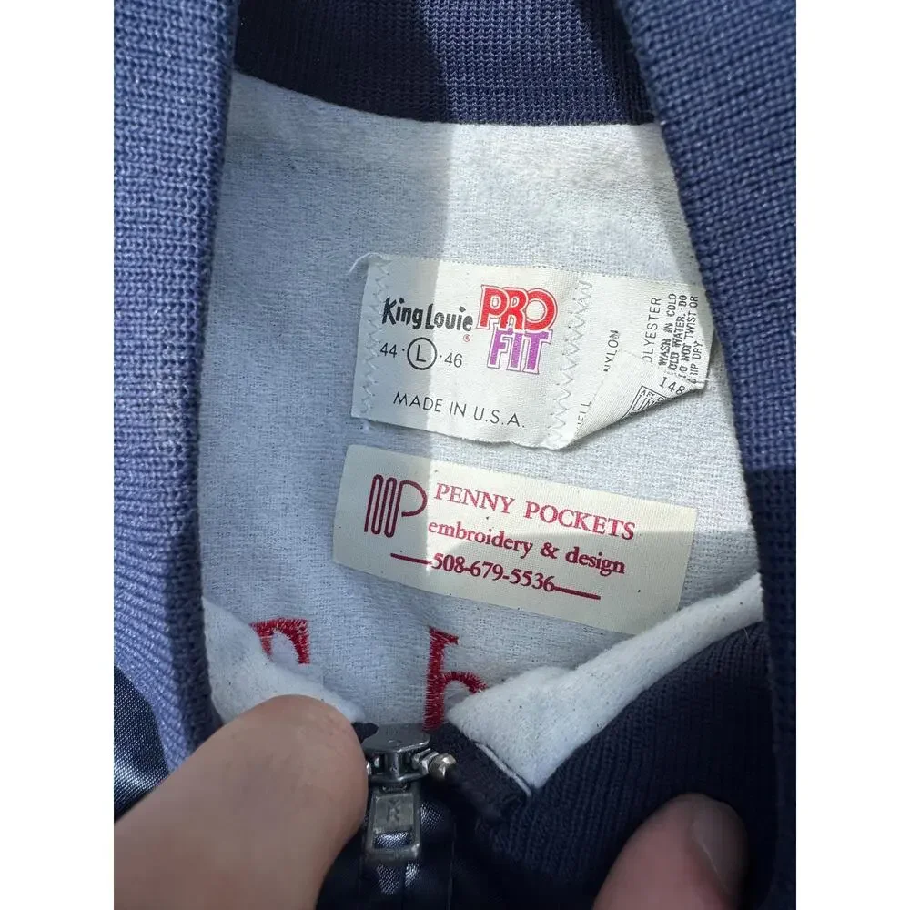 Vintage Hannaford Truckers Bomber Jacket Varsity Size Large 80s 90s